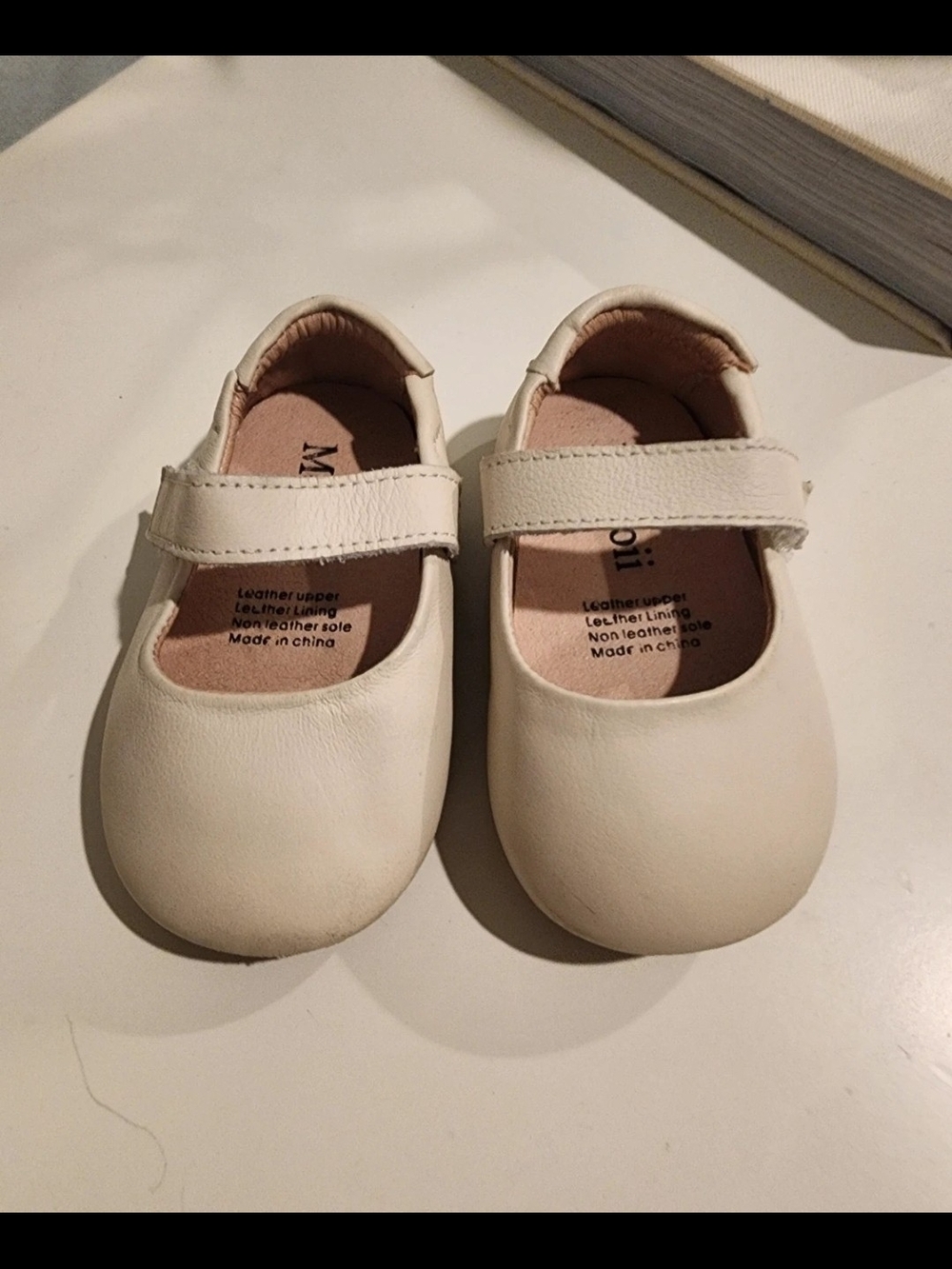 Mary Jane Kids Shoes in Cream - Classic Leather Look